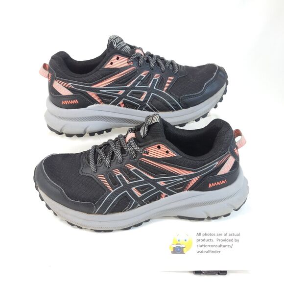 Asics Trail Scout 2 Athletic Lace Up Shoe Womens Size 6.5 1012B039 Black Pink - Picture 5 of 9